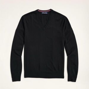 NWT Brooks Brothers Merino Wool V-Neck Sweater